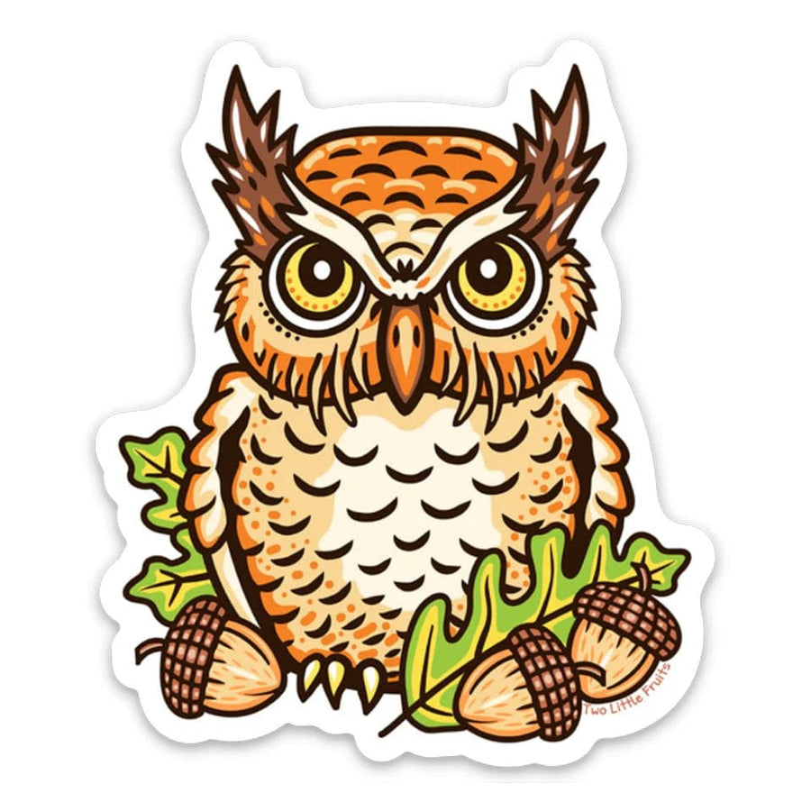 Two Little Fruits Sticker Owl Sticker