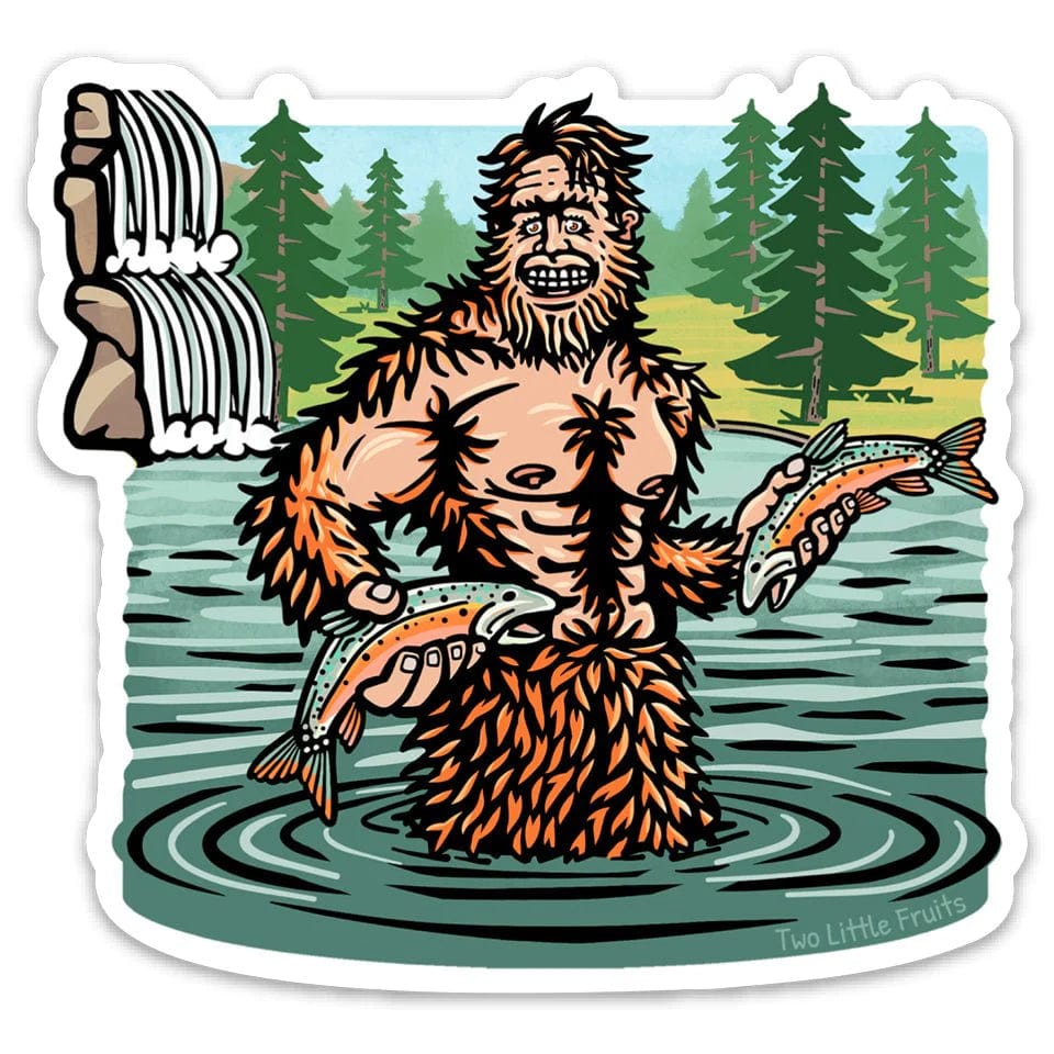 Two Little Fruits Sticker Sasquatch Bigfoot Die Cut Sticker