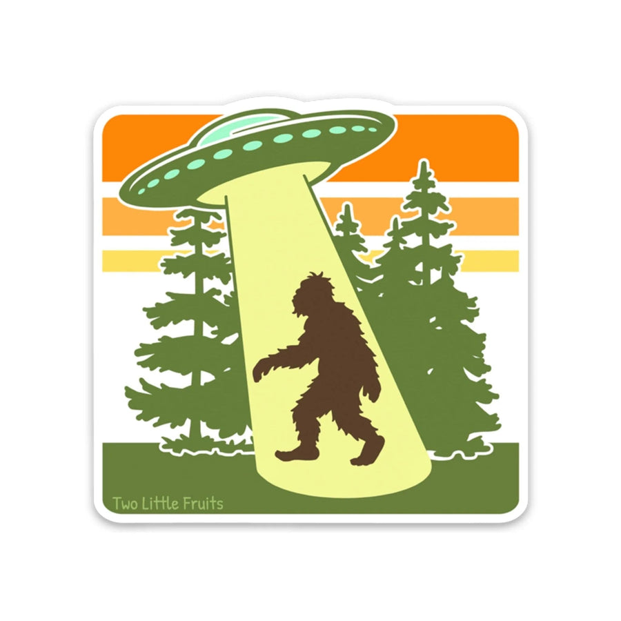 Two Little Fruits Sticker UFO Sasquatch Sticker