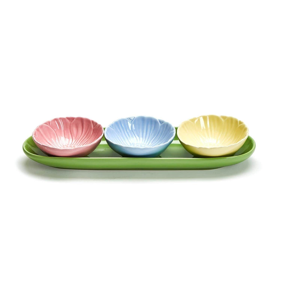 Two's Company Easter Decor Blossom in Bloom Tidbit Bowl Set