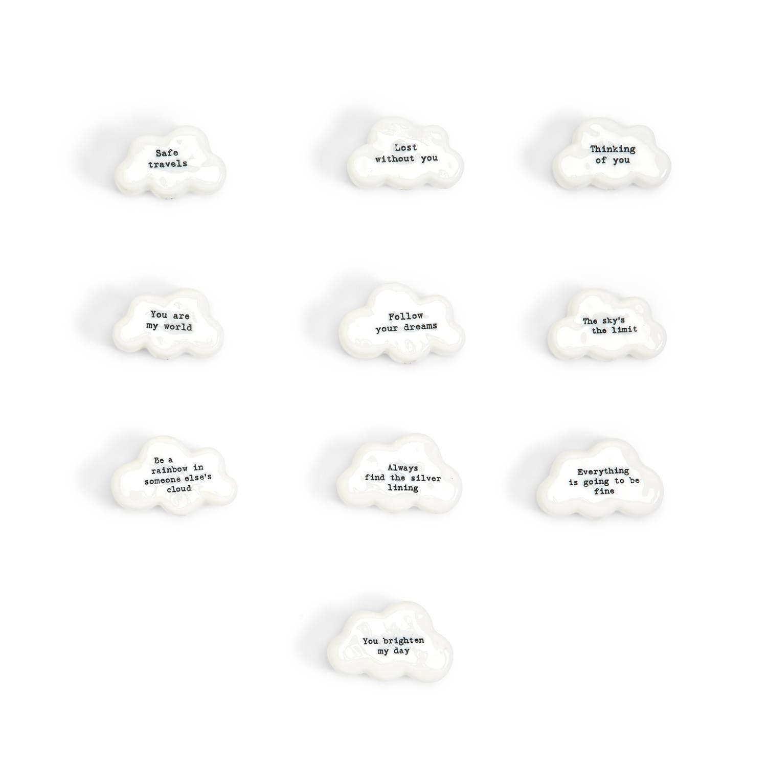 Two's Company Gift Tags & Labels Cloud Pebbles