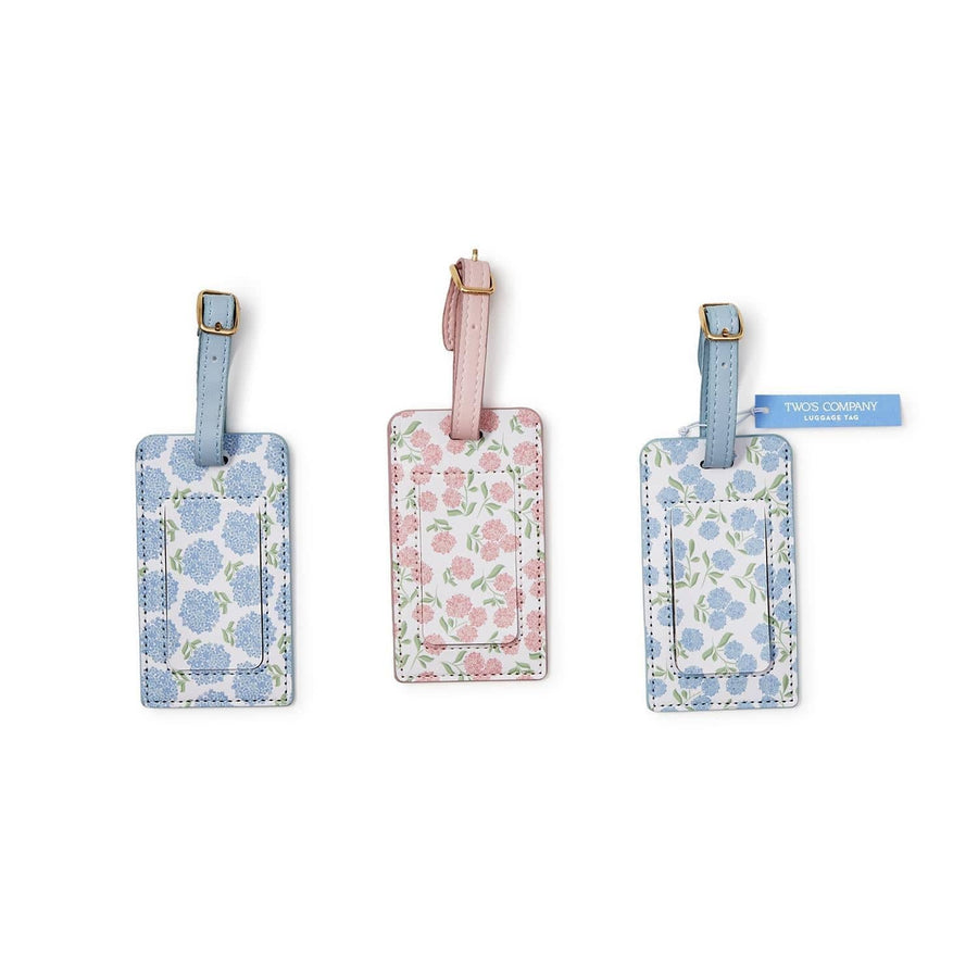 Two's Company luggage tag Hydrangea Print Luggage Tag