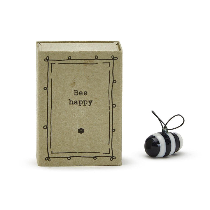 Two's Company Matches Bee Happy Matchbox Bee in Gift Box with Sayings