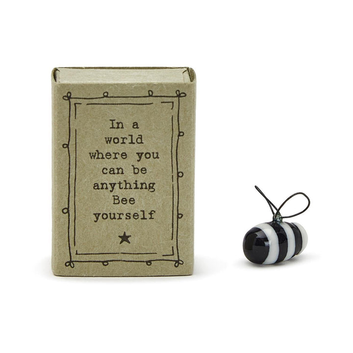 Two's Company Matches Bee Yourself Matchbox Bee in Gift Box with Sayings