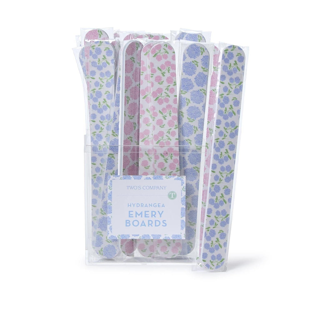 Two's Company Nail Care Hydrangea Emery Board