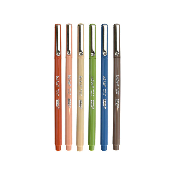 Uchida Paper Le Pen Set of 6 - Earth Tones