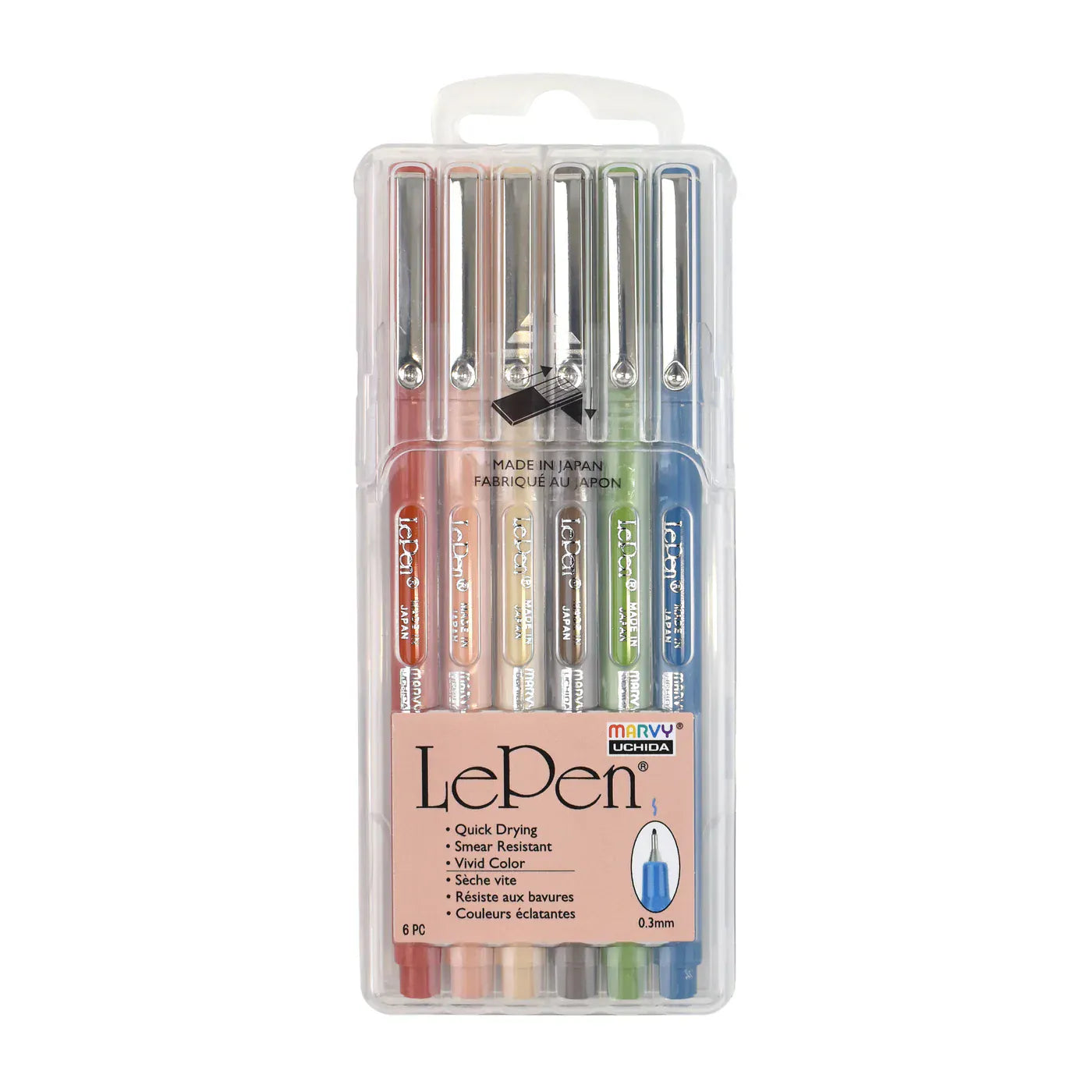 Uchida Paper Le Pen Set of 6 - Earth Tones