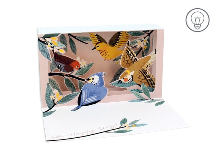 Up With Paper Card Feathered Friends Delighted Shadowbox Card