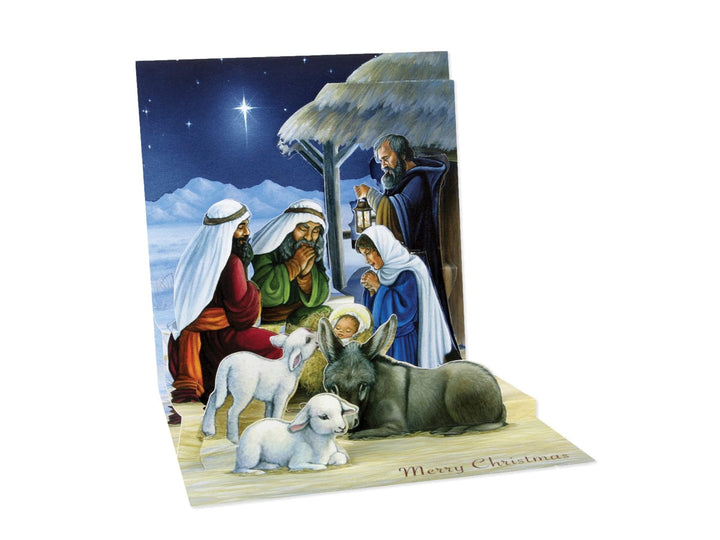 Up With Paper Card Holy Night Pop-Up Card