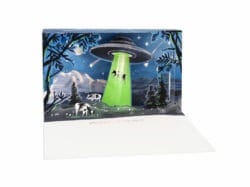 Up With Paper Card UFO Delighted Shadowbox Card