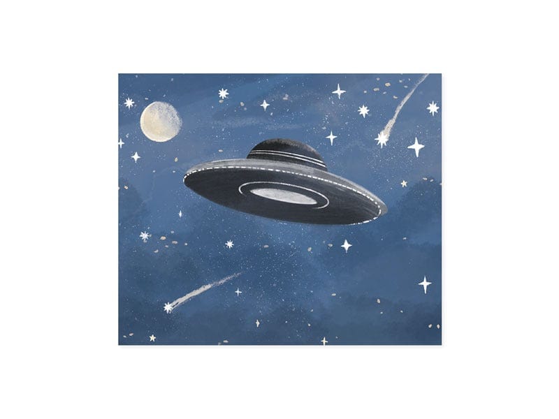 Up With Paper Card UFO Delighted Shadowbox Card