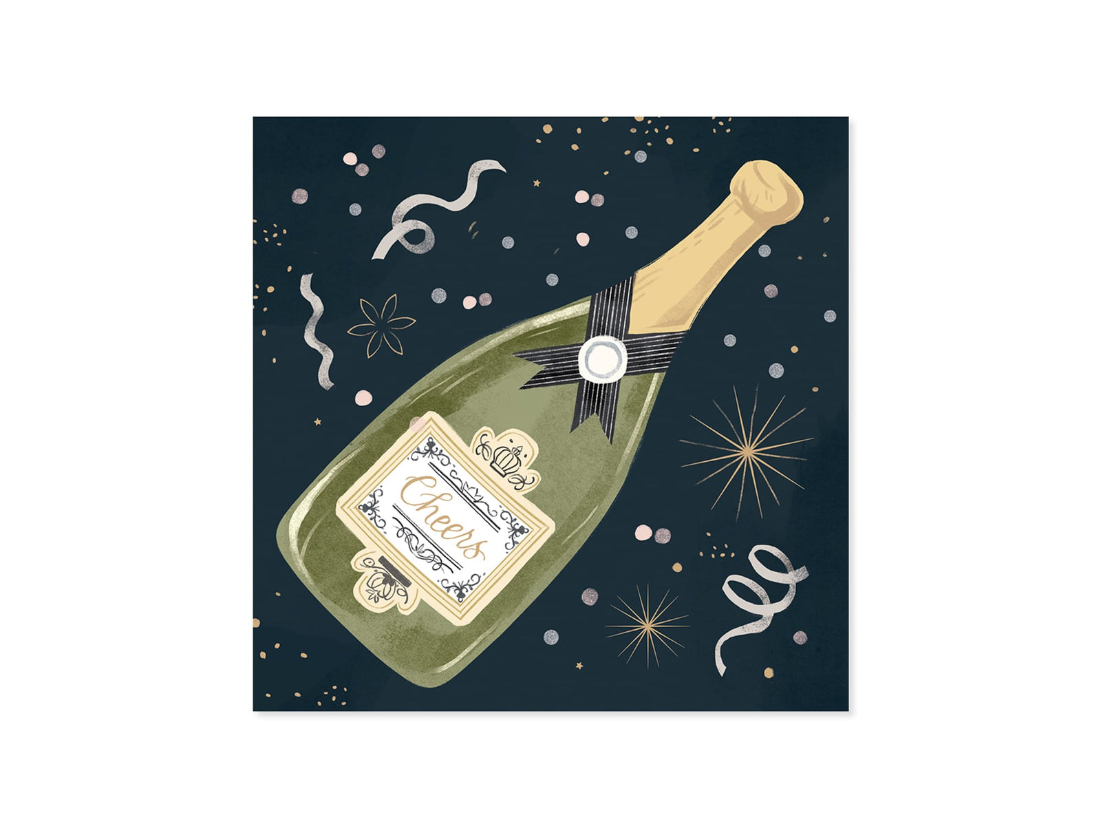 Up With Paper Cards Champagne Congrats Pop-Up Card