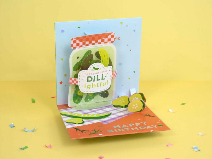 Up With Paper Cards Dill-Lightful Birthday Pop-Up Card