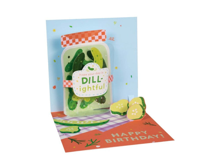 Up With Paper Cards Dill-Lightful Birthday Pop-Up Card