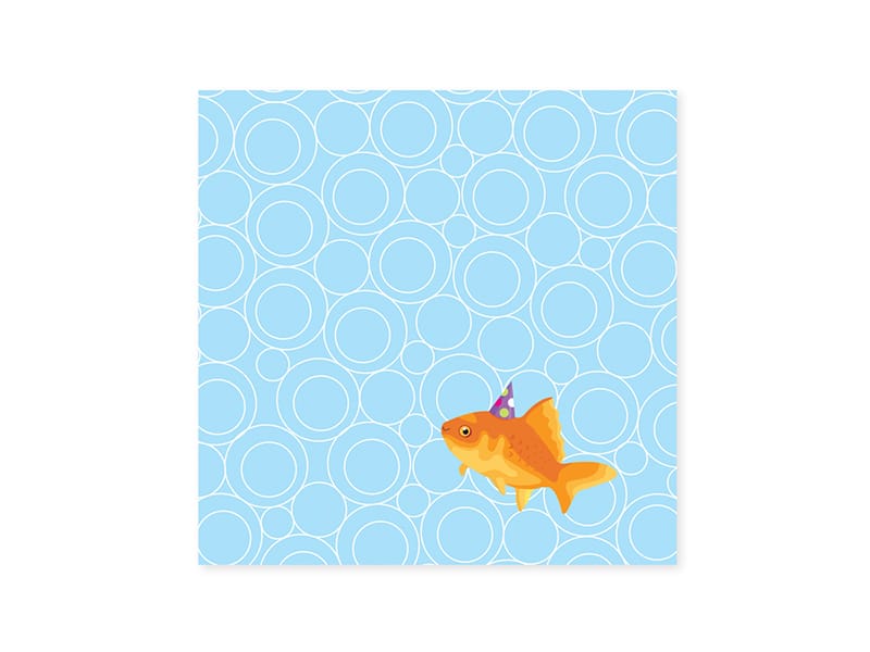Up With Paper Cards Goldfish Birthday Pop-Up Card