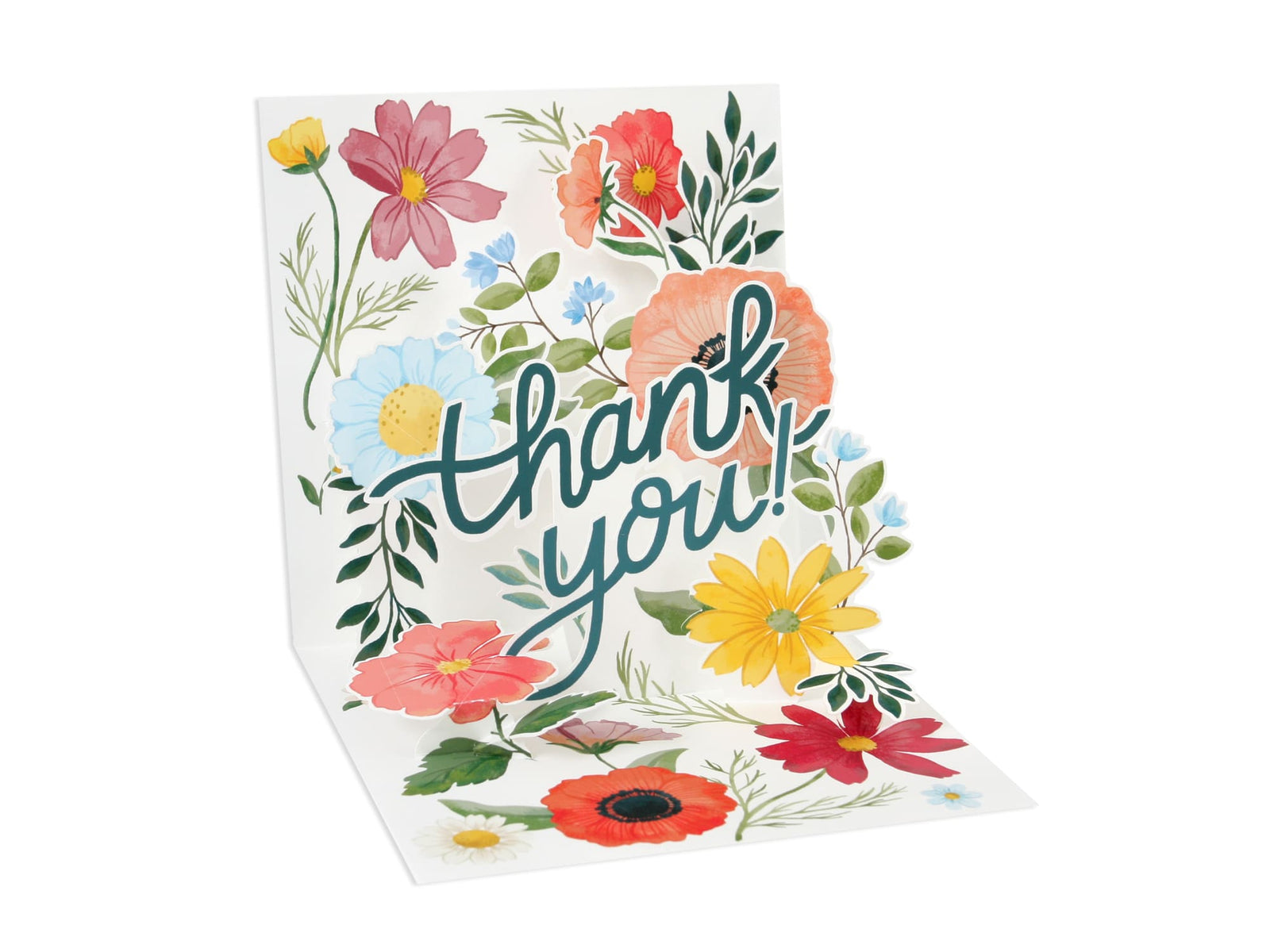 Up With Paper Cards Thank You Blooms Pop-Up Card