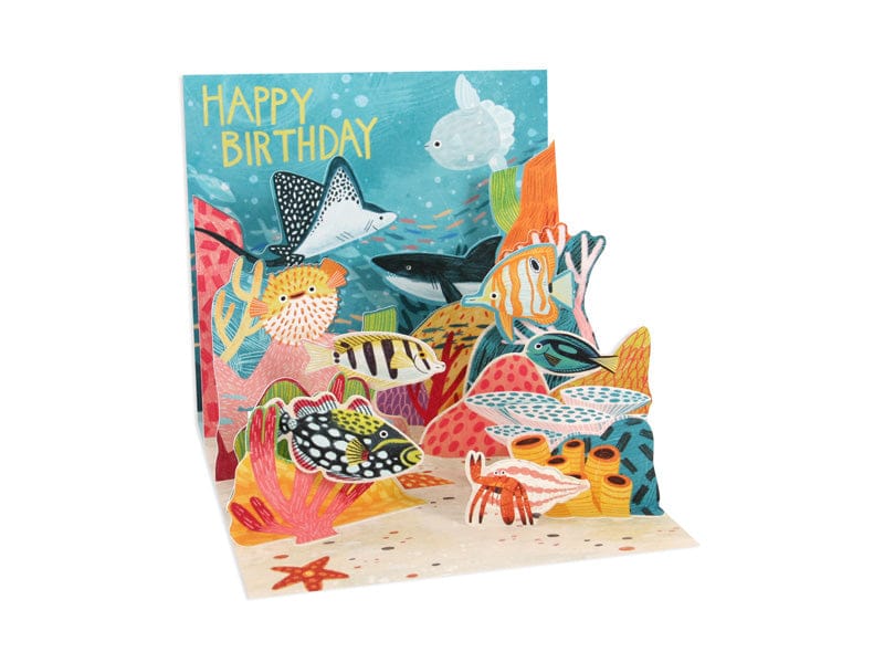 Up With Paper Cards Underwater Birthday Pop-Up Card