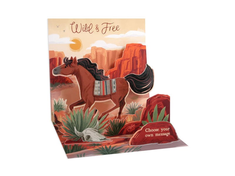 Up With Paper Cards Western Horse Pop-Up Card