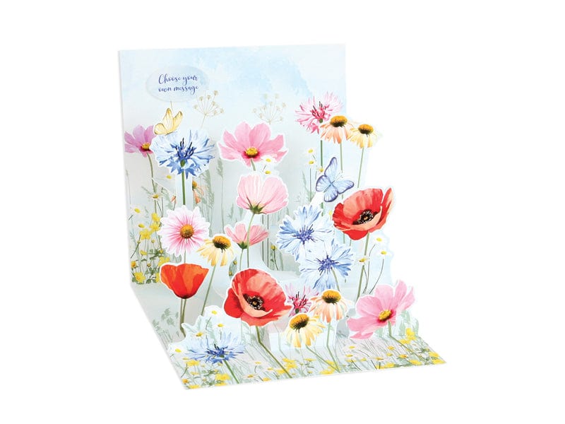 Up With Paper Greeting Card Wildflower Meadow Pop-Up Card