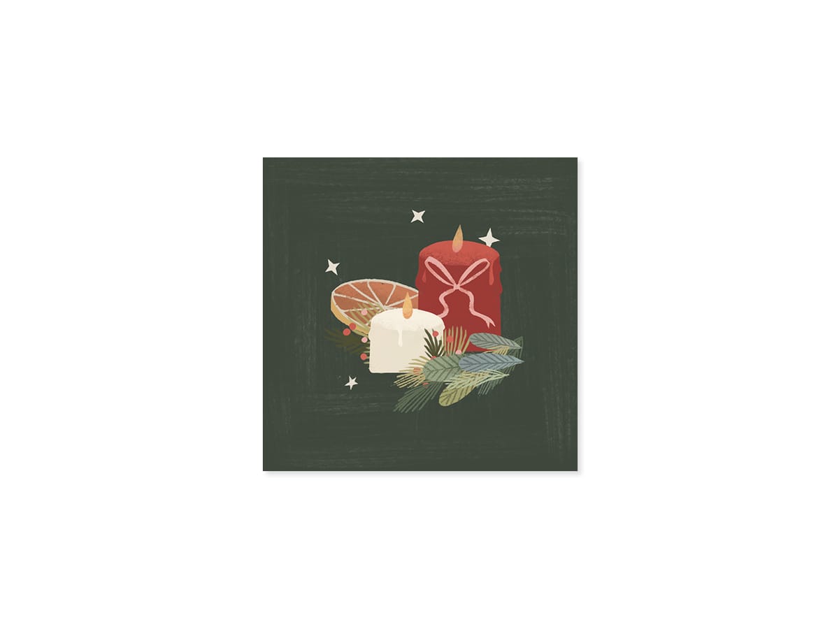 Up With Paper Holiday Candles Mini Holiday Pop-Up Card