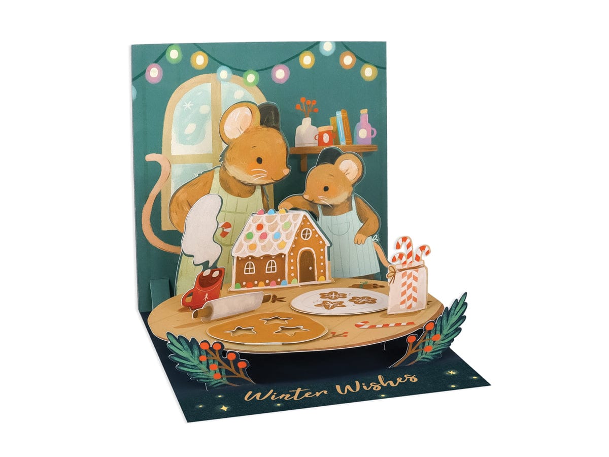 Up With Paper Holiday Holiday Mouse Pop-Up Card