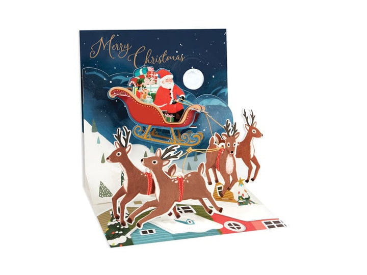 Up With Paper Holiday Santa's Sleigh Pop-Up Card