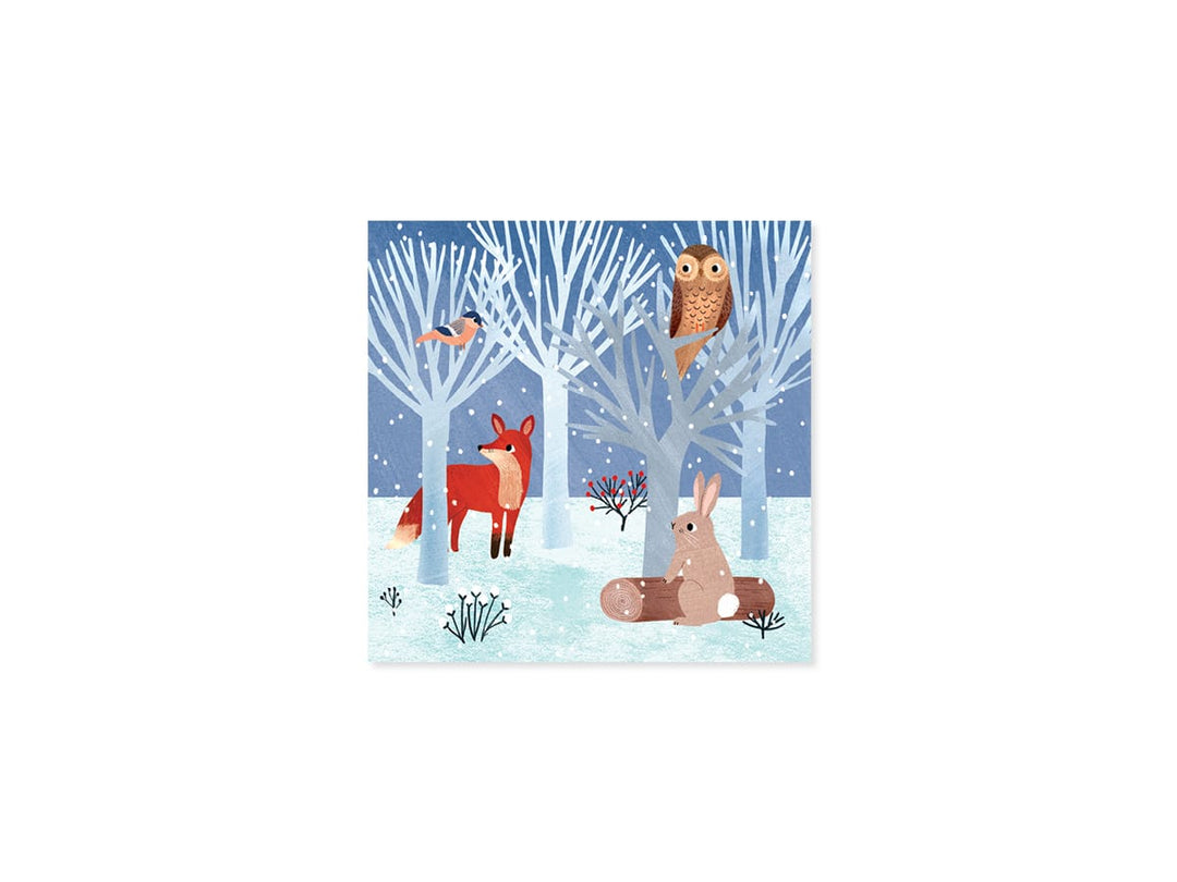 Up With Paper Holiday Woodland Snowman Mini Holiday Pop-Up Card