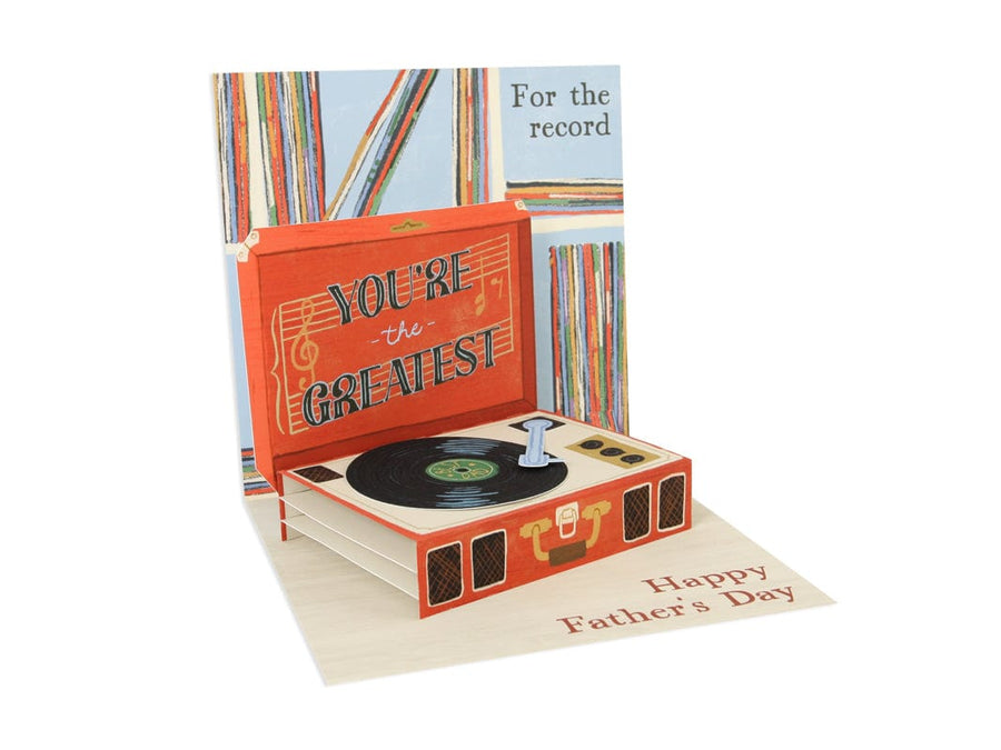 Up With Paper Record Player Pop-Up Card