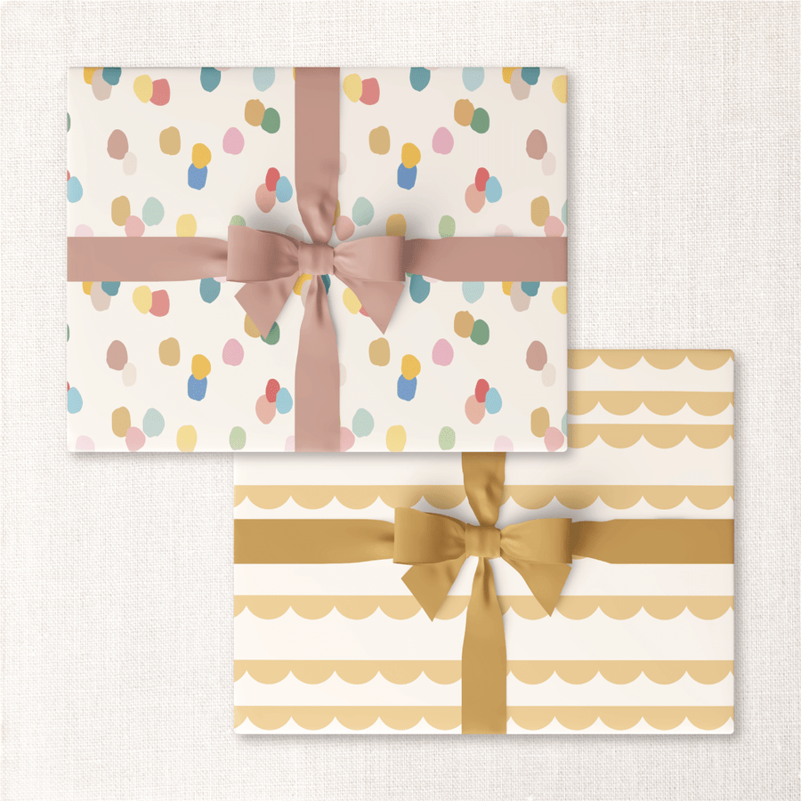 Urbanic Goods Painted Dots + Golden Scallops Double-Sided Wrap