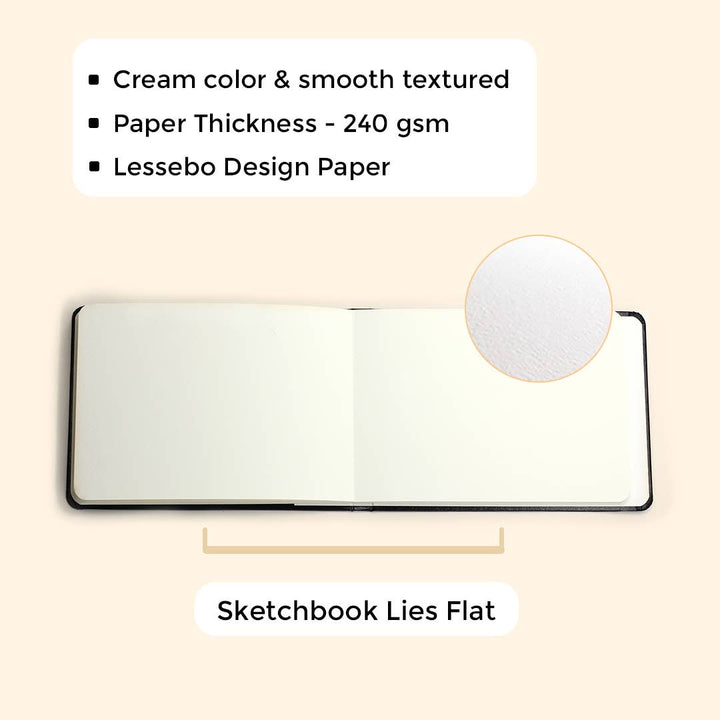 Viviva Colors Gifts A5 Ivory Sketchbook - 240 GSM for Coloring & Sketching