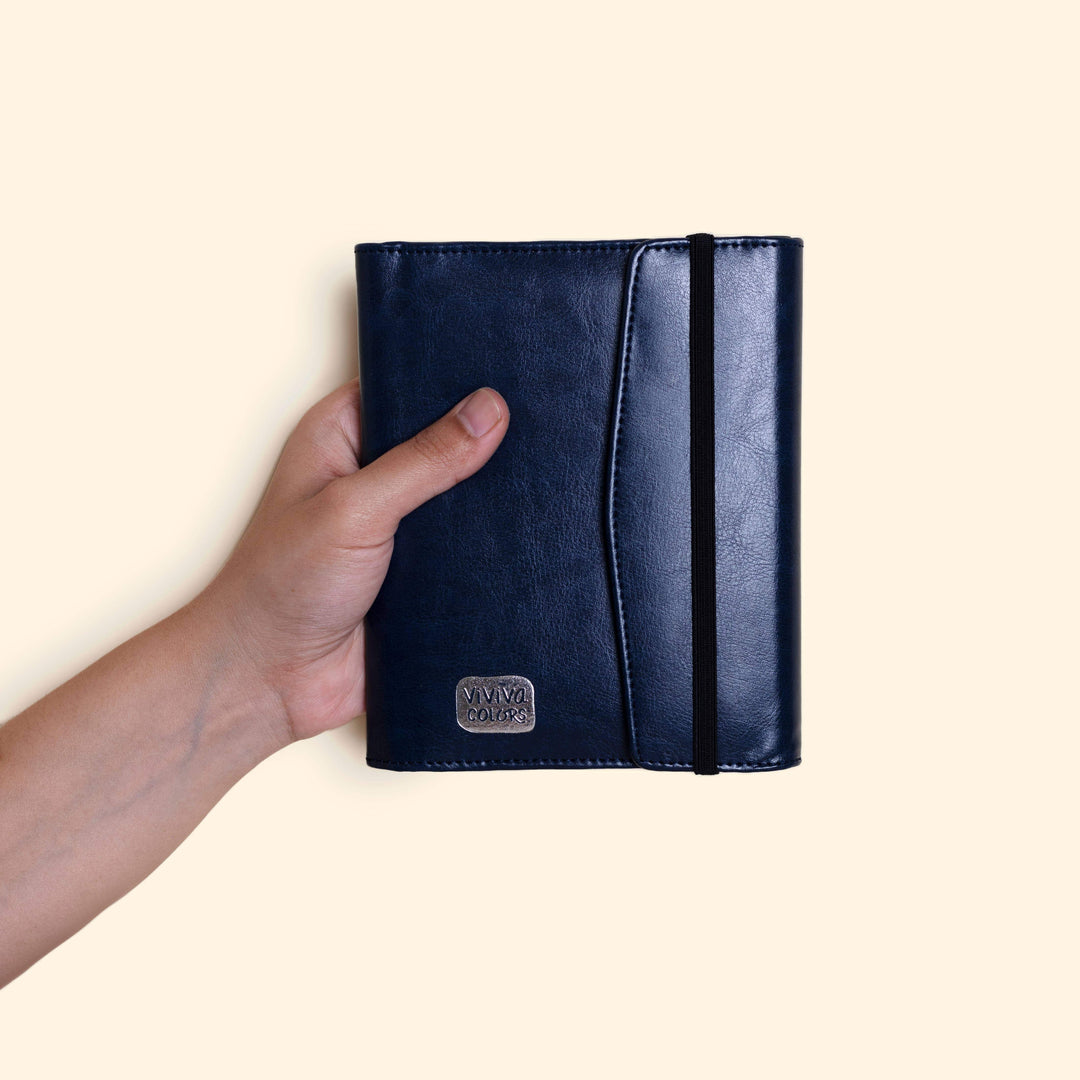 Viviva Colors Gifts A6 Travel Paint Kit - Vegan Leather| Handcrafted| Portable