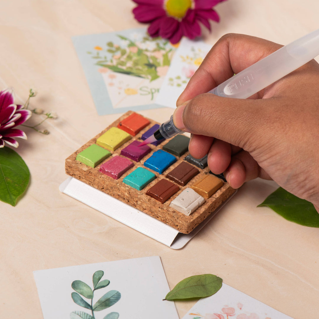 Viviva Colors Gifts Watercolor Pans - Metallic 15 Colors (Pack of 5) Nano Pallet