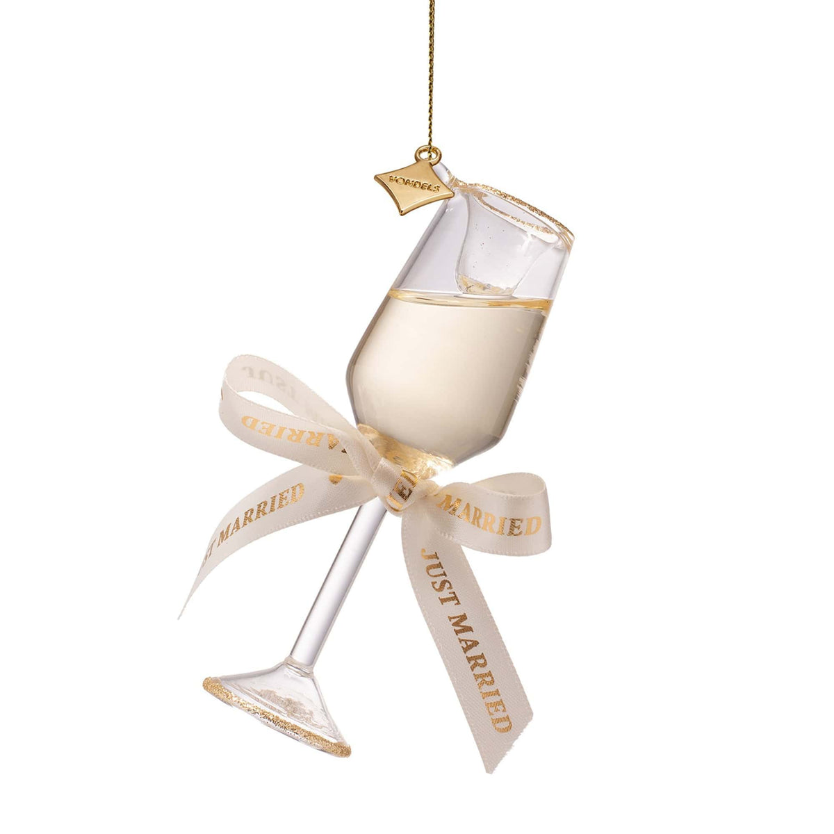 Vondels Gifts Champagne Glass Wedding Ornament