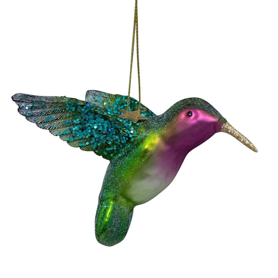 Vondels Gifts Green &amp; Purple Hummingbird Ornament