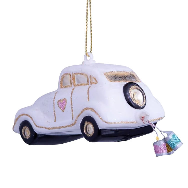 Vondels Gifts "Just Married" Wedding Car Ornament