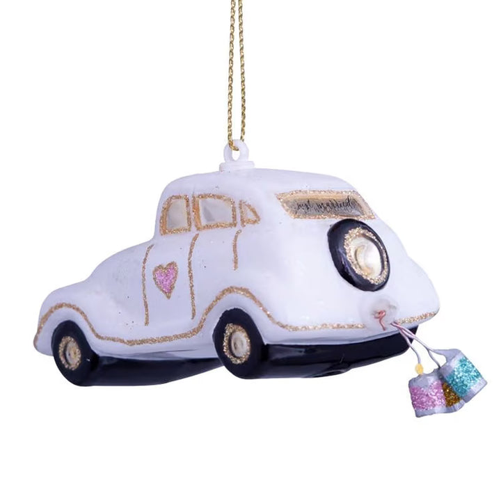 Vondels Gifts "Just Married" Wedding Car Ornament