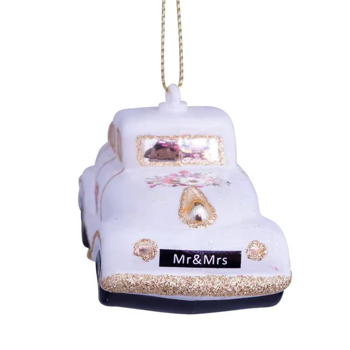 Vondels Gifts "Just Married" Wedding Car Ornament