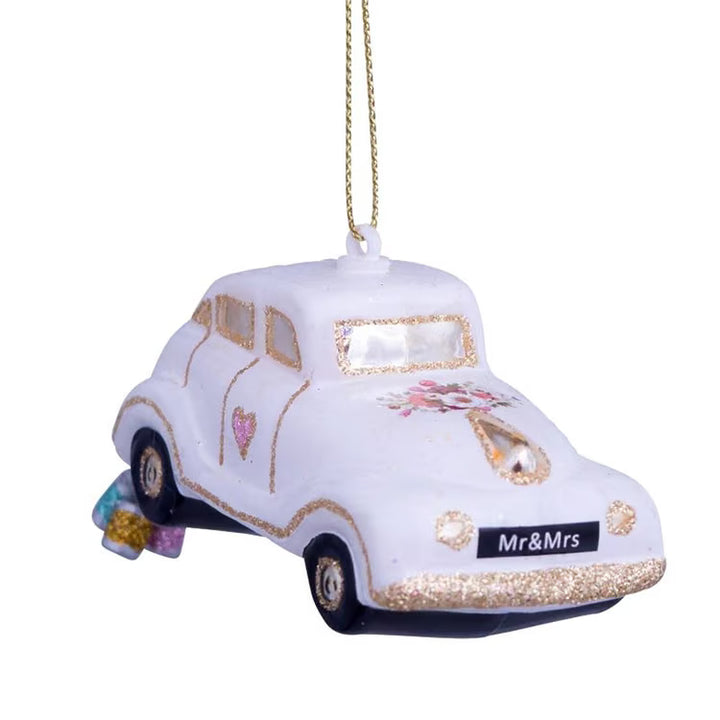 Vondels Gifts "Just Married" Wedding Car Ornament