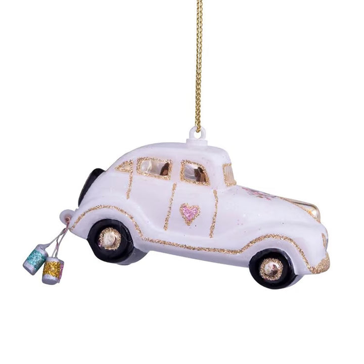 Vondels Gifts "Just Married" Wedding Car Ornament