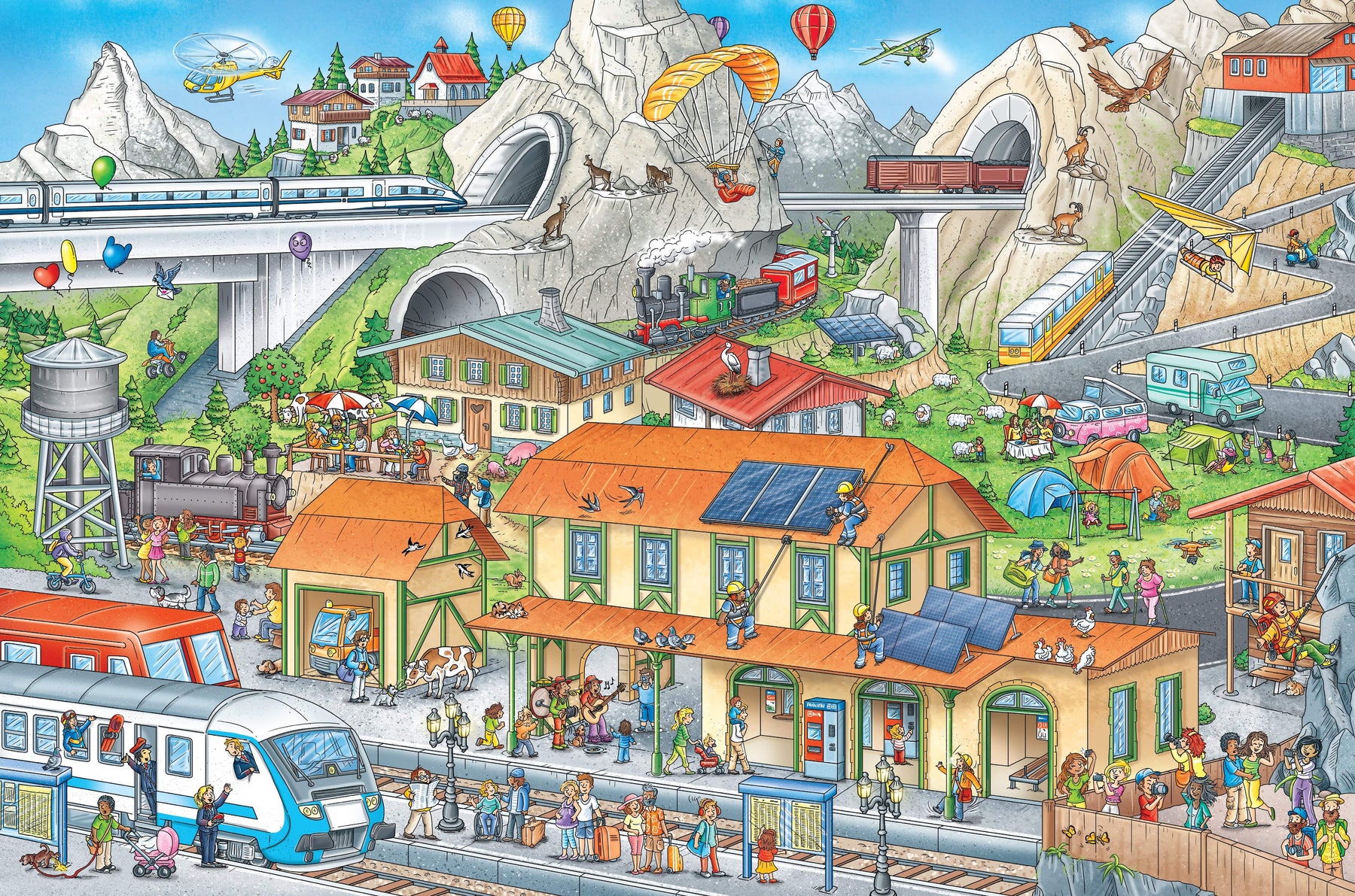 My Big Wimmelbook All Aboard the Train Paper Luxe