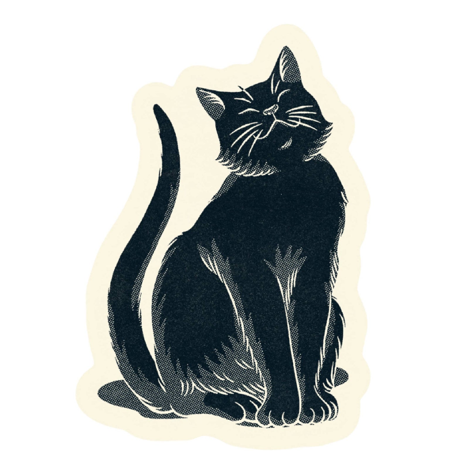 Wallflower Paper & Party Cards Black Cat Sticker