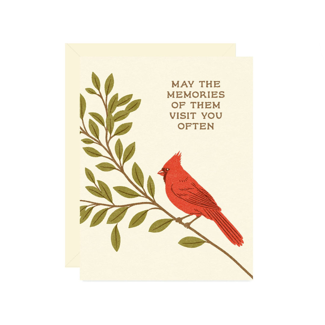 Wallflower Paper & Party Cards Cardinal Sympathy Card