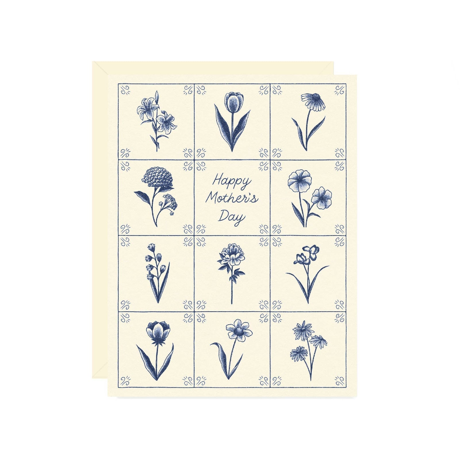 Wallflower Paper & Party Cards Delft Tile Mother’s Day Card