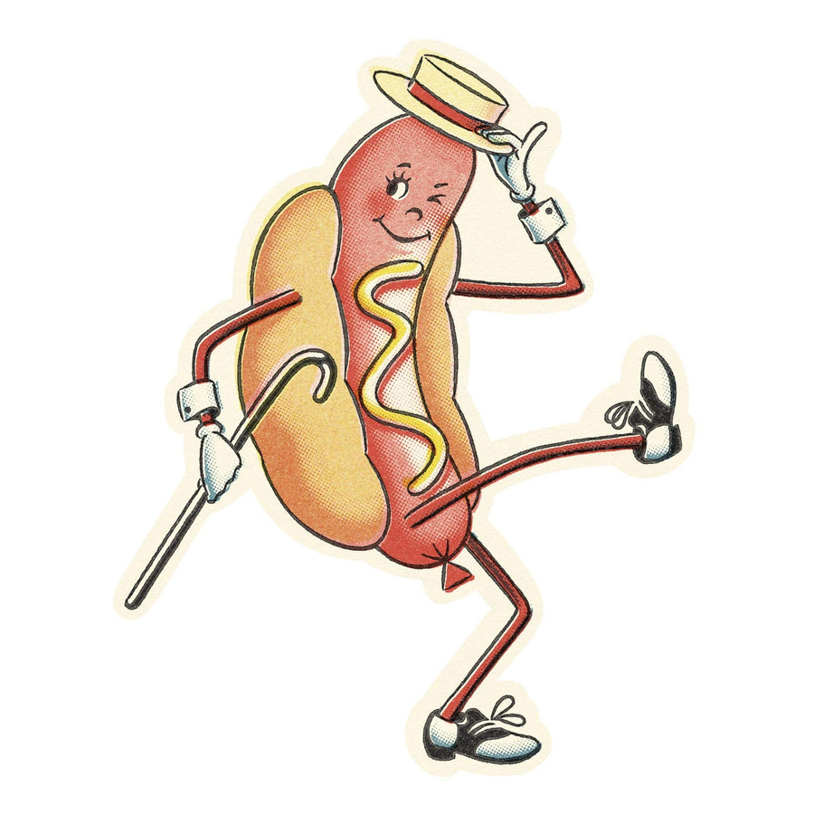 Wallflower Paper & Party Cards Hot Dog Sticker