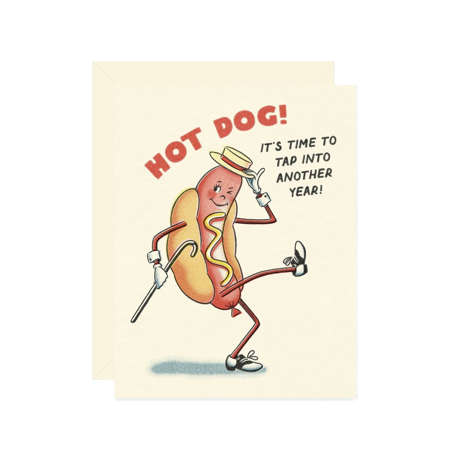 Wallflower Paper & Party Cards Hot Dog Tap Dance Birthday Card