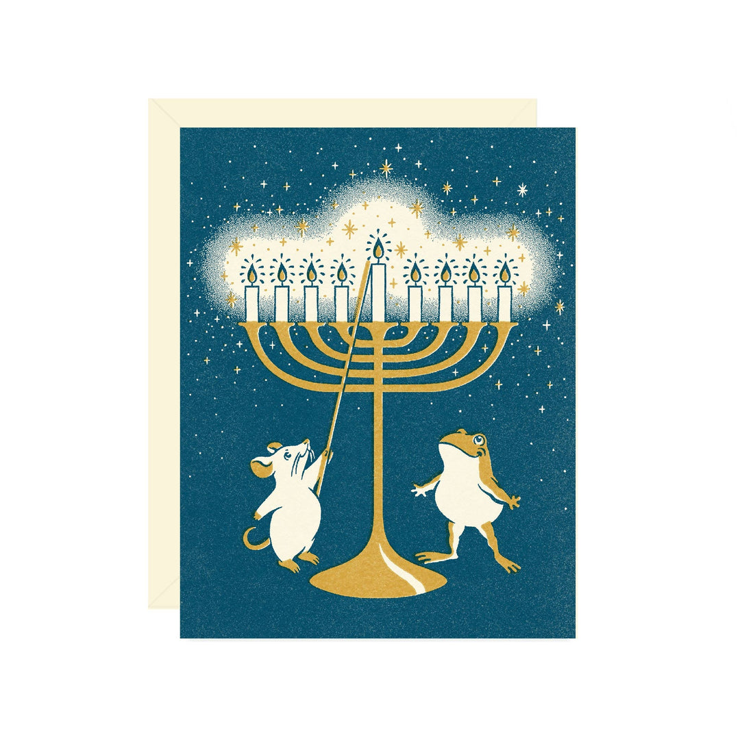 Wallflower Paper & Party Cards Menorah Lighting Card