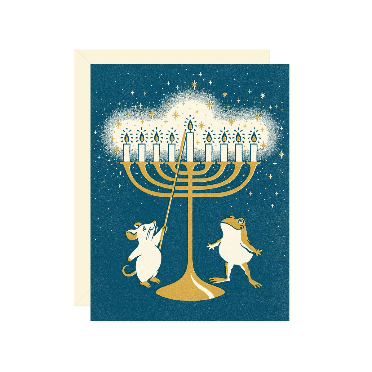 Wallflower Paper & Party Cards Menorah Lighting Card