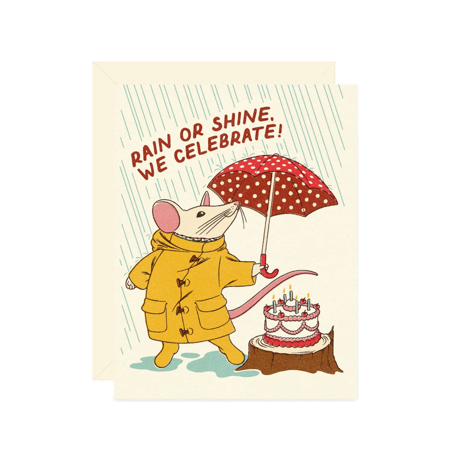 Wallflower Paper & Party Cards Rain or Shine Birthday Card