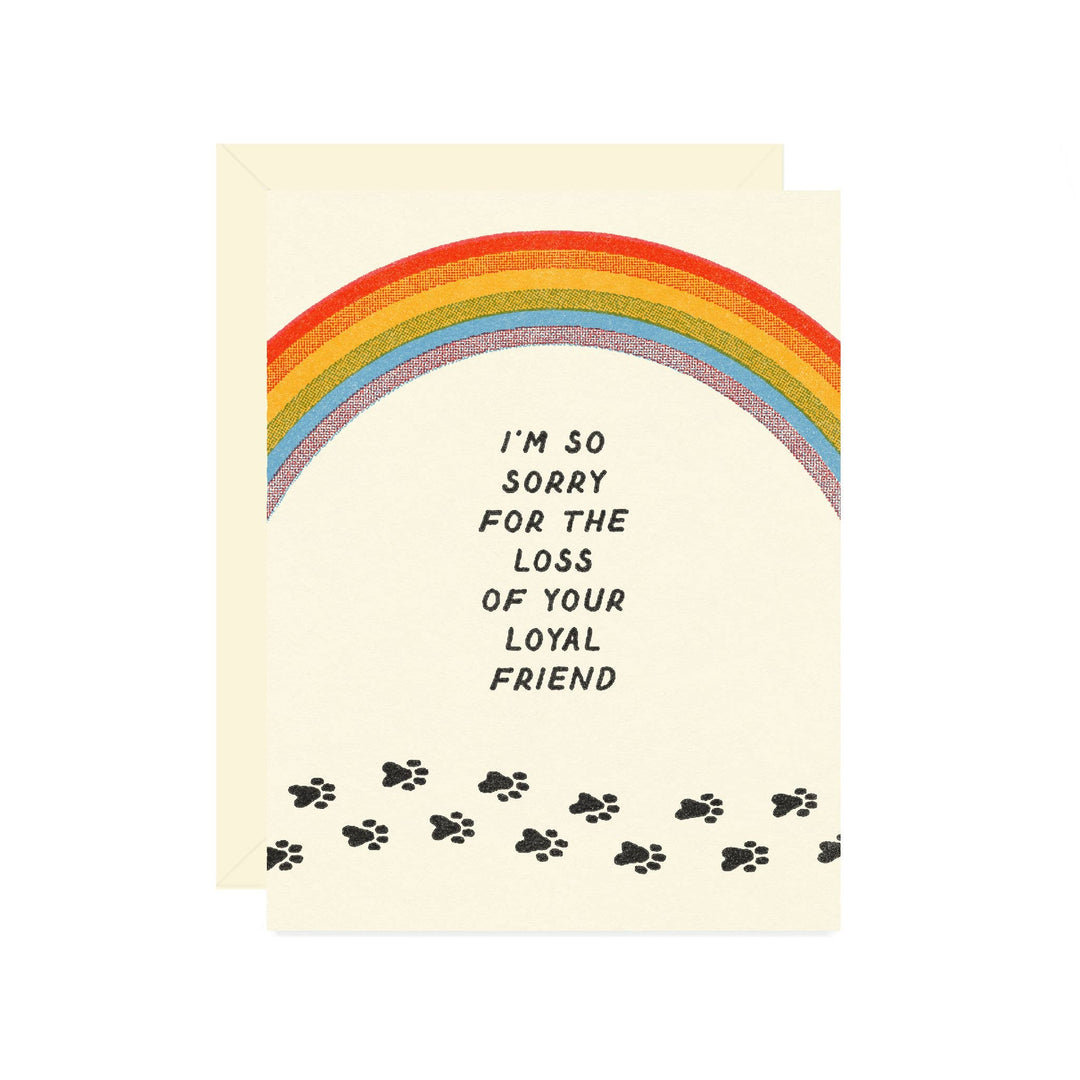 Wallflower Paper & Party Cards Rainbow Bridge Pet Sympathy Greeting Card