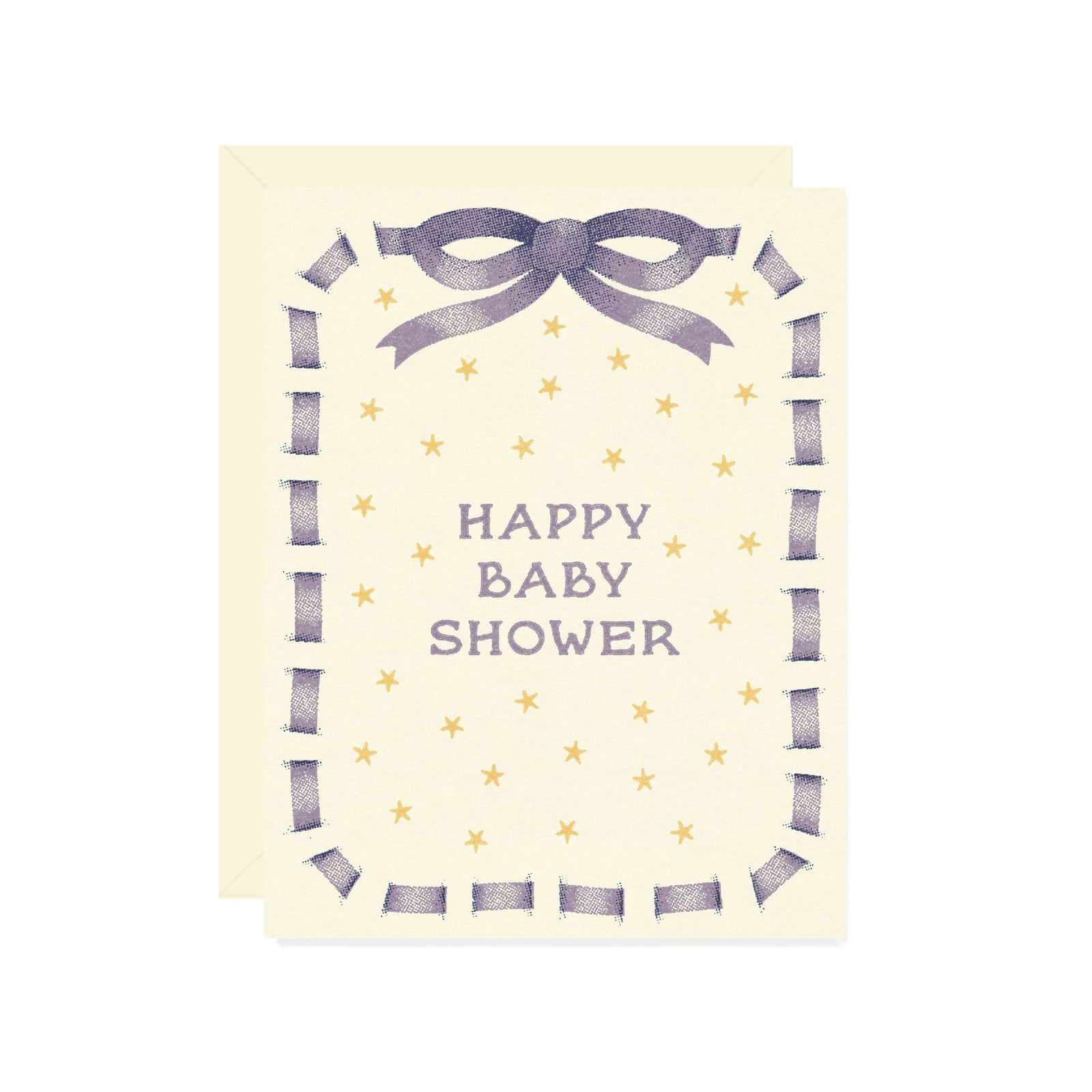 Wallflower Paper & Party Cards Ribbon Baby Shower Card